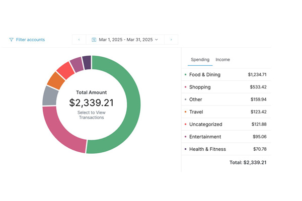 PIcture of Expense Tracking in Money Desktop
