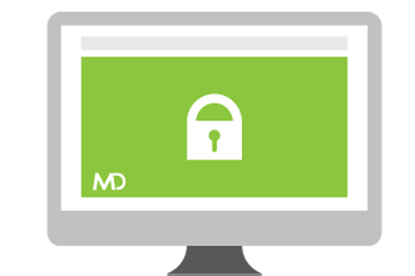 PIcture of computer and lock