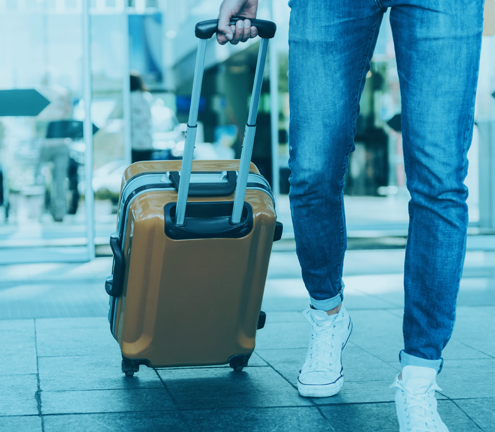 Image of Man with Travel bag