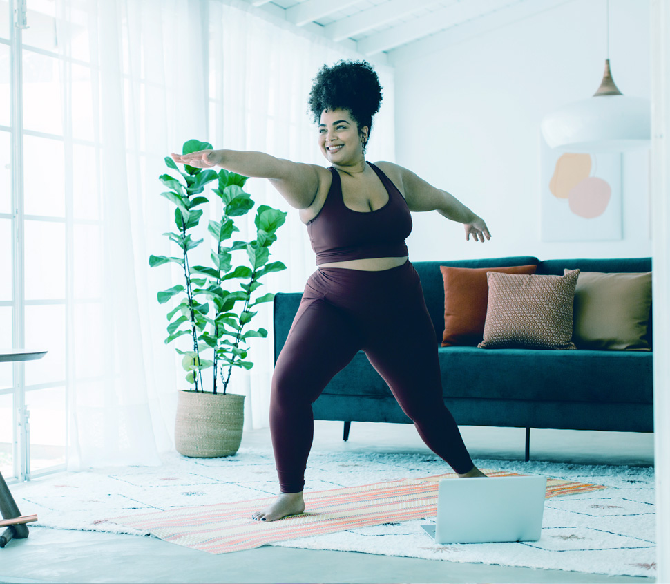 Woman practicing Yoga