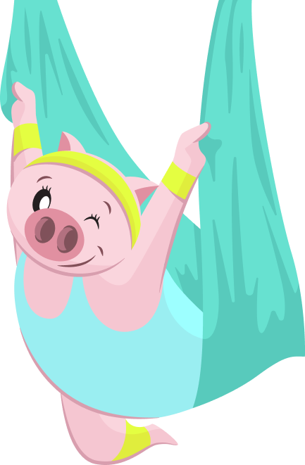 caroon flying pig